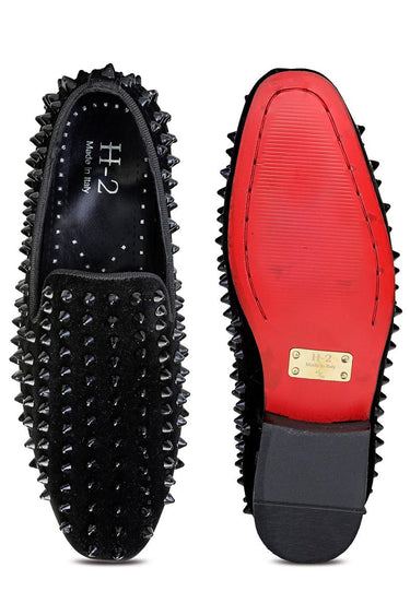 Black Shark Tooth Designer loafers - Bharat Reshma