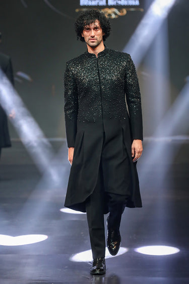 Italian Magna Designer Men's Gown with Pant - Bharat Reshma