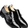 Enzo Black Pure Leather Monk Shoes - Bharat Reshma