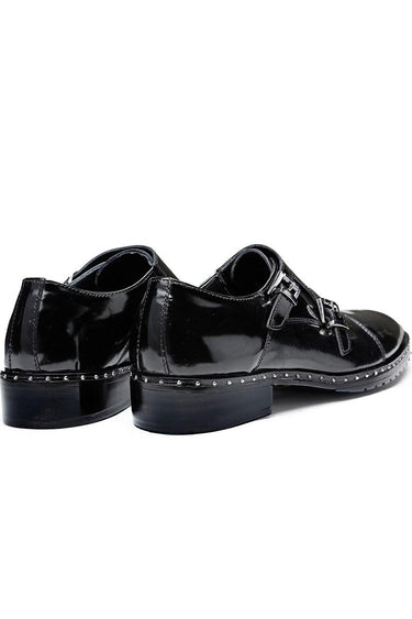 Enzo Black Pure Leather Monk Shoes - Bharat Reshma