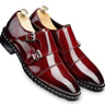 Enzo Burgundy Monk Shoes - Bharat Reshma