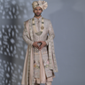Beige Embroided Sherwani Set - Bharat Reshma