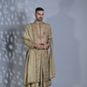 Designer Sherwani with Saturated Green Intricate Embroidery - Bharat Reshma