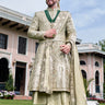 Designer Embroidered Green Sherwani for Groom - Bharat Reshma