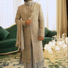 Designer Grey Silk Wedding Sherwani for Men - Bharat Reshma