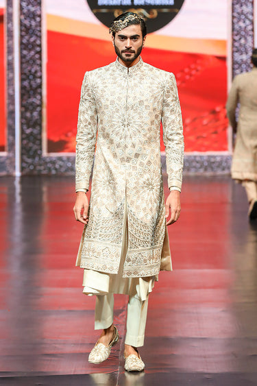 Indo Western Designer Sherwani for Groom - Bharat Reshma