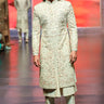 Zari, Dabka, Resham Embroidered Silk Sherwani - Bharat Reshma