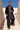 Black Designer Kurta Set with Velvet Stole