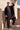 Black Designer Kurta Set with Velvet Stole