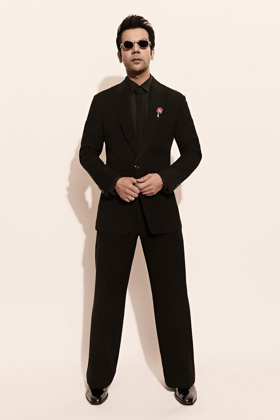 Raj Kumar Roy in Black Suit Set
