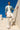 Ivory Indo-Western Set with Oceanic Blue Digital Print